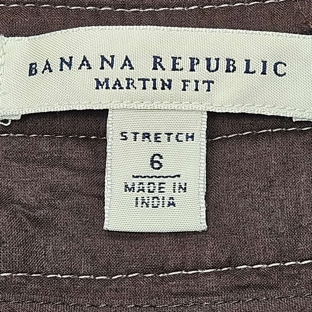 Banana Republic Martin Fit Wide Leg Pants Womens 6 Taupe Career Trousers‎